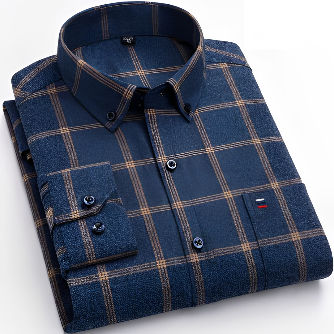 Glenn - Men's plaid shirt with a modern touch