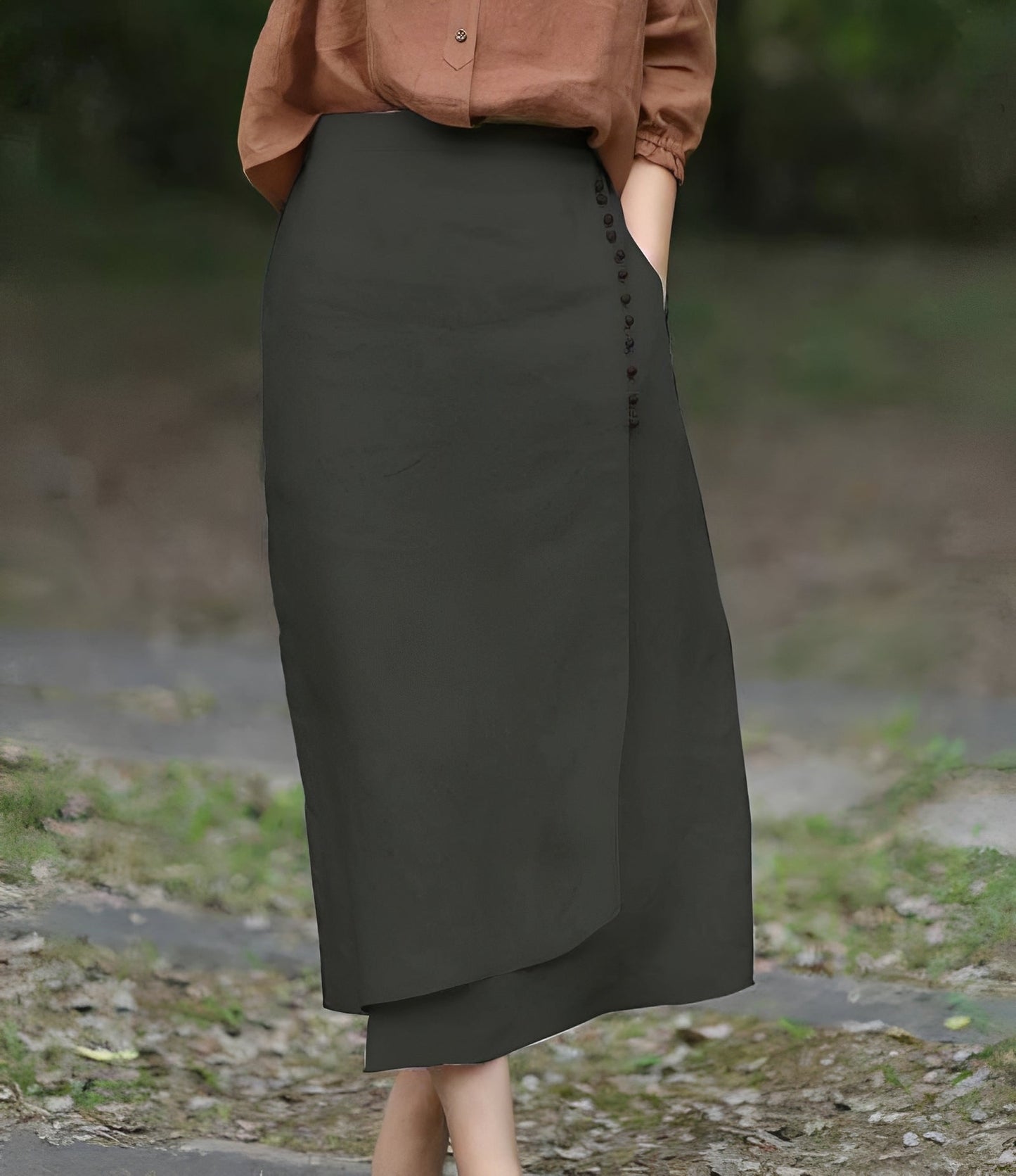 Manda - Stylish asymmetrical A-line skirt for women