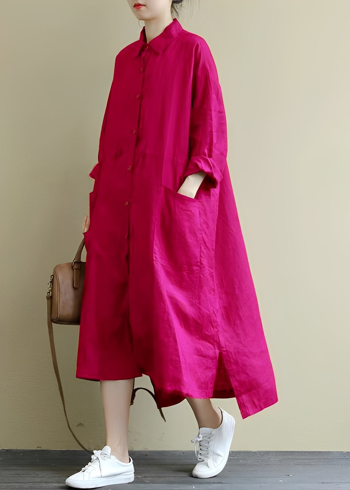 Monica - Women's Casual Swing Shirt Dress
