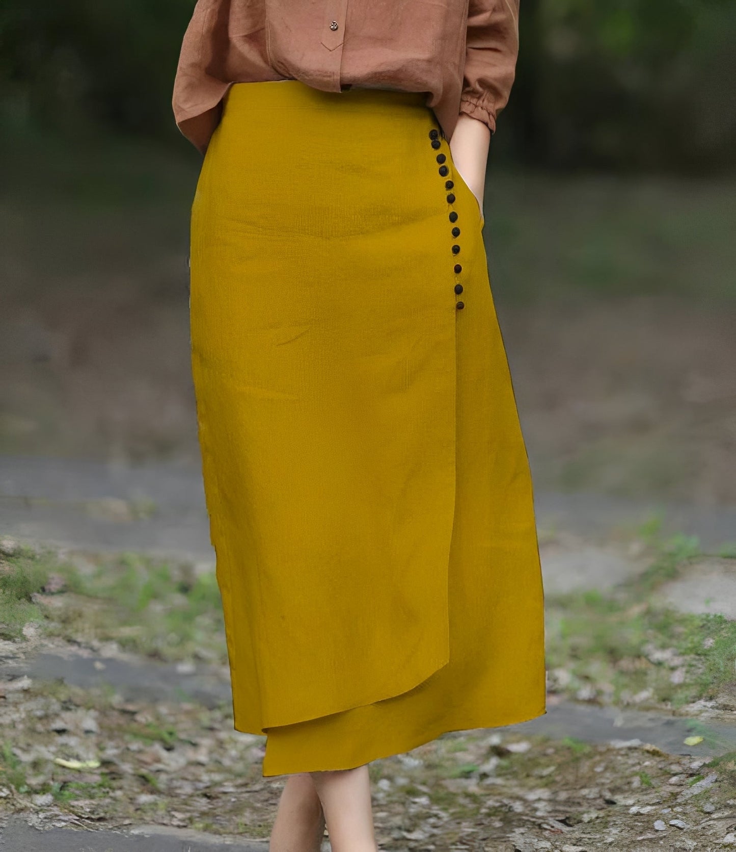 Manda - Stylish asymmetrical A-line skirt for women
