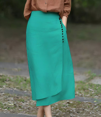 Manda - Stylish asymmetrical A-line skirt for women