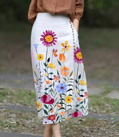 Manda - Stylish asymmetrical A-line skirt for women