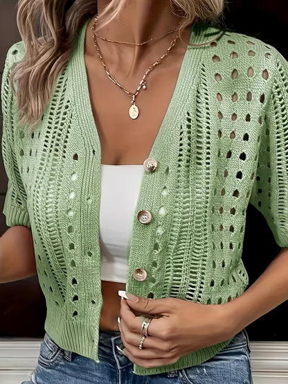Catrin - Fashionable Hollow-out Top