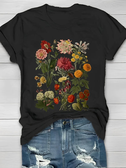 Annalise - Stylish floral pattern t-shirt for women