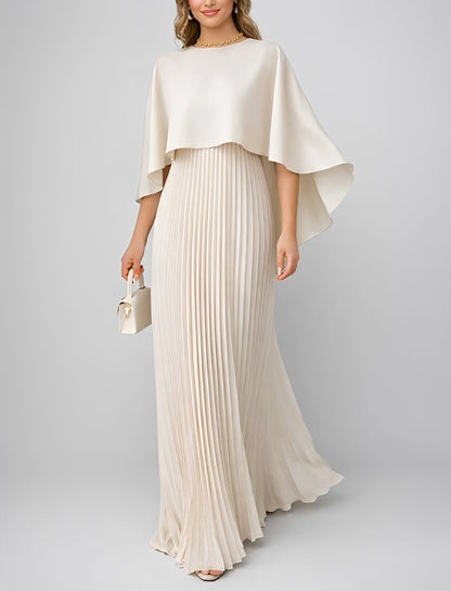 Zuzanna - Elegant Pleated Long Chiffon Dress
