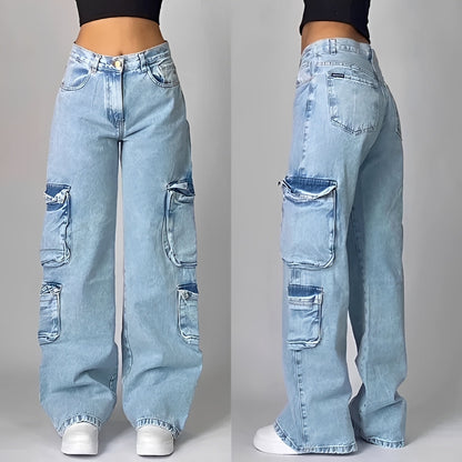Elsie - Stylish Loose Cargo Jeans
