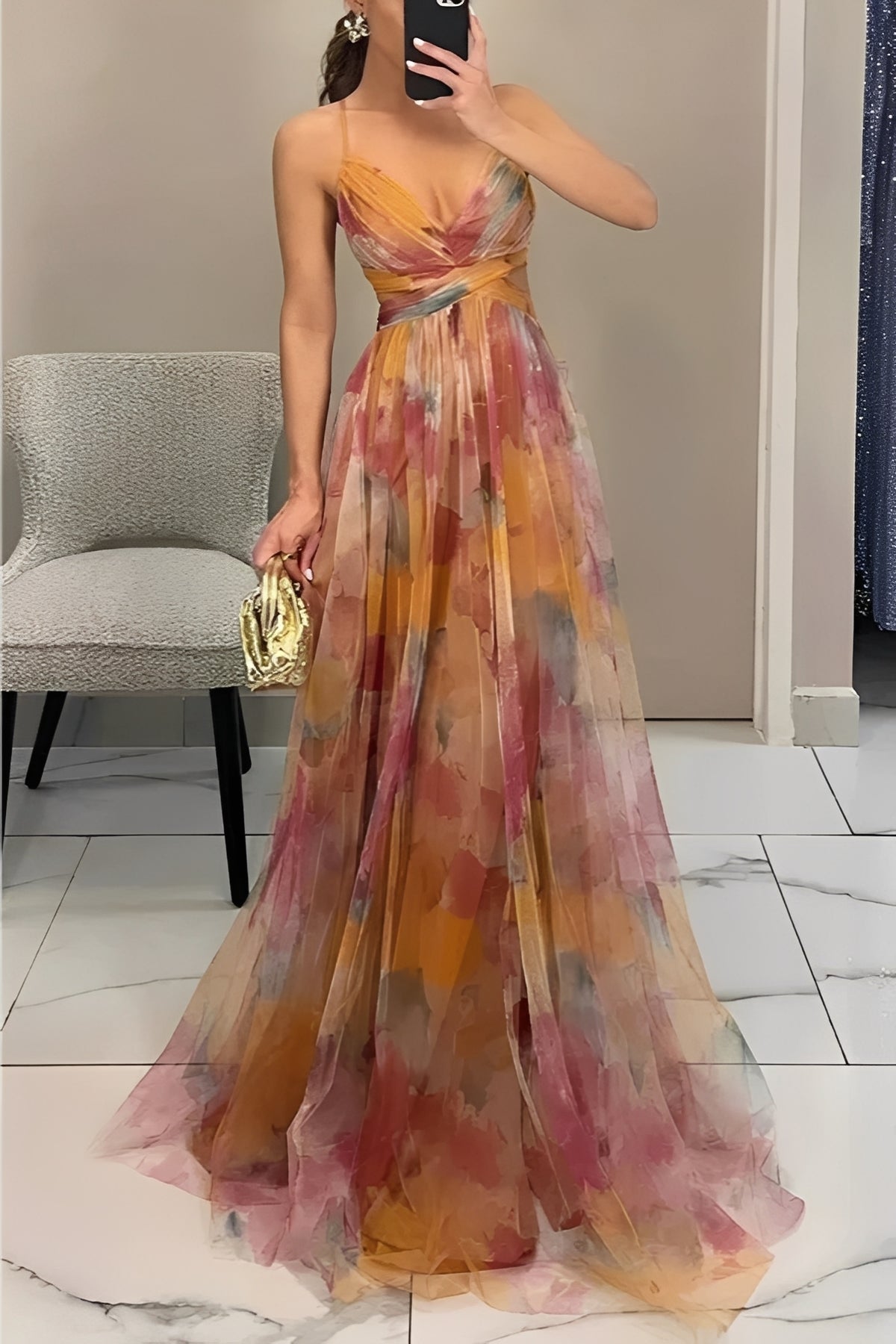 Davina - Stylish A-Line Long Dress