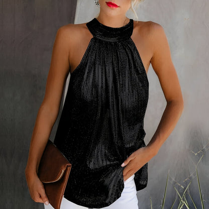 Loni - Chic Sparkly Halter Top