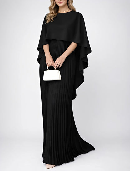 Zuzanna - Elegant Pleated Long Chiffon Dress