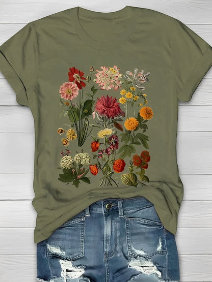 Annalise - Stylish floral pattern t-shirt for women
