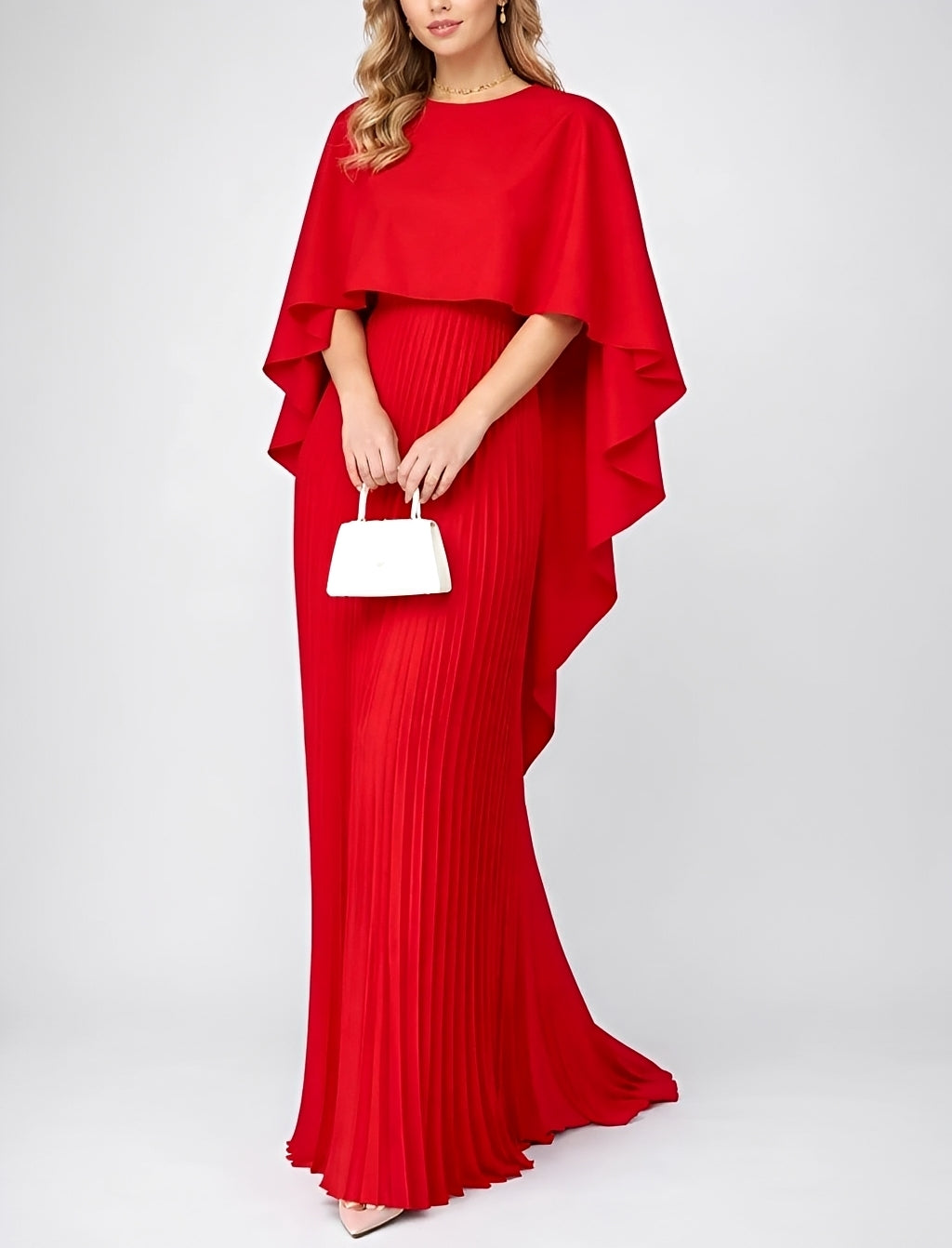 Zuzanna - Elegant Pleated Long Chiffon Dress