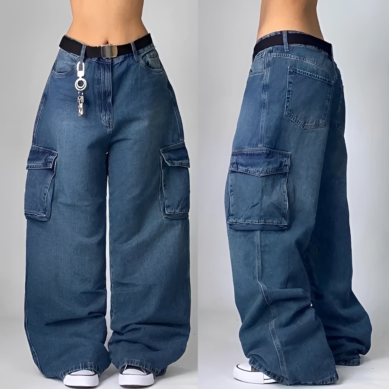 Elsie - Stylish Loose Cargo Jeans