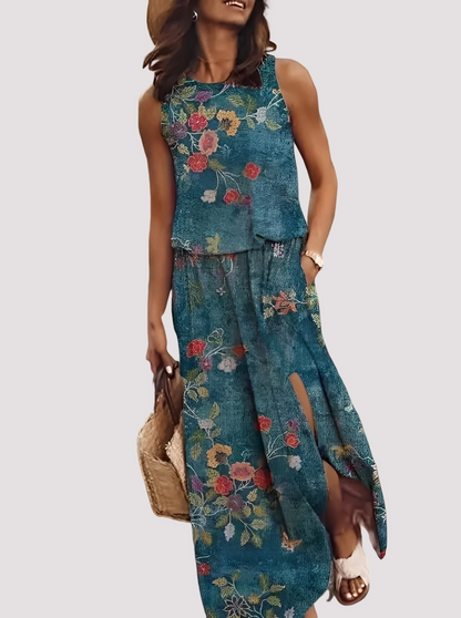 Halle - Stylish, sleeveless women's maxi dress
