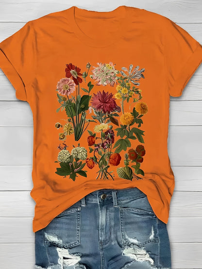 Annalise - Stylish floral pattern t-shirt for women