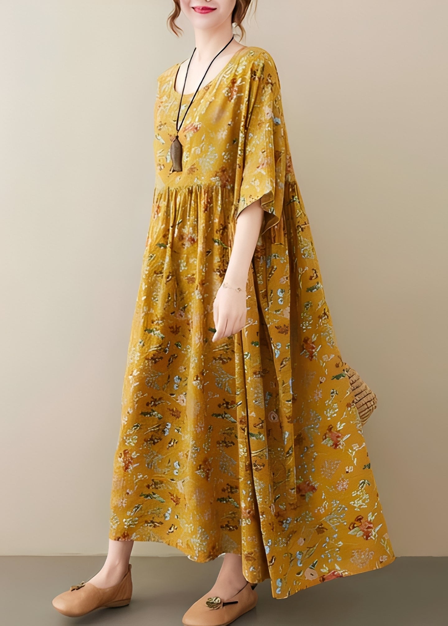Mariam - Stylish, loose women's dress with a broad hem