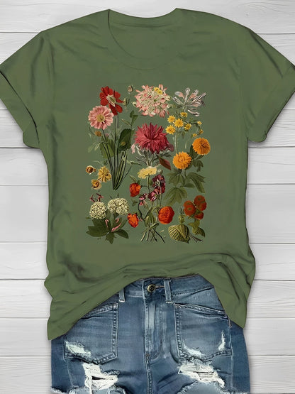 Annalise - Stylish floral pattern t-shirt for women