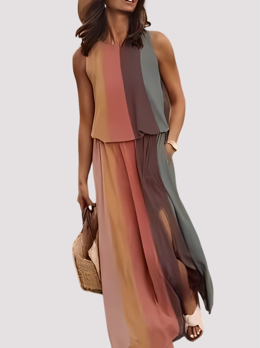 Halle - Stylish, sleeveless women's maxi dress