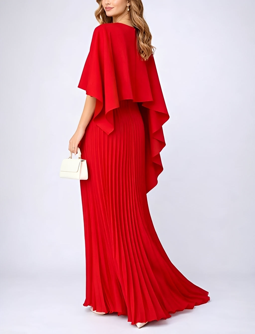 Zuzanna - Elegant Pleated Long Chiffon Dress