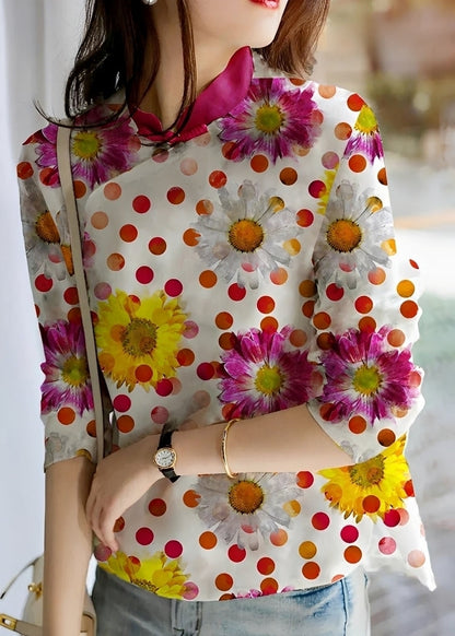 Margaret - Fashionable women's floral blouse
