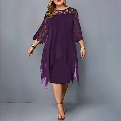Eleanor - Stylish Chiffon Midi Dress