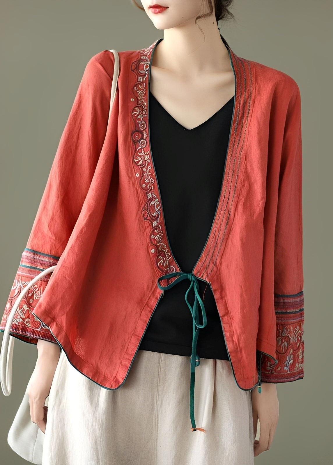 Nastia - Fashionable, relaxed blouse with embroidery for women