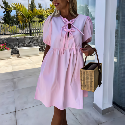 Eunice - Fashionable summer dress with puff sleeves for women
