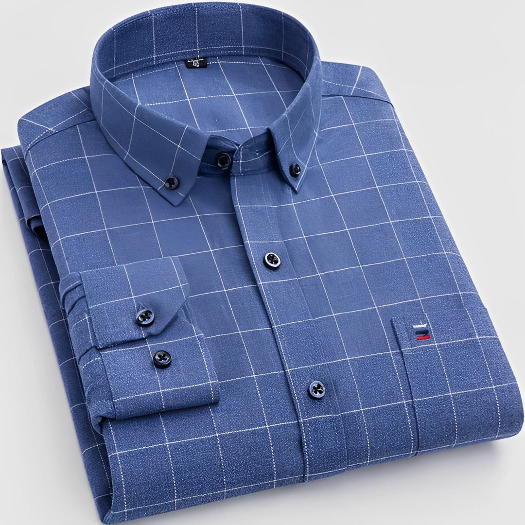 Glenn - Men's plaid shirt with a modern touch