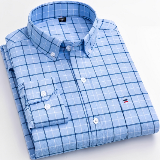 Glenn - Men's plaid shirt with a modern touch